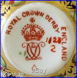 1917 Superb Antique Royal Crown Derby Old Imari 1128 Miniature Stem Bud Vase 6cm