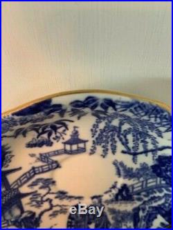 1937 Eighteen Piece Royal Crown Derby China Cups and Saucers Blue Mikado