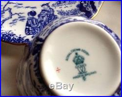 1937 Set of 4 Royal Crown Derby Mikado Tea Cups and Saucers