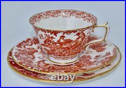 1940s Royal Crown Derby RED AVES Trio VGC (Multiple Avail)