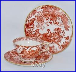 1940s Royal Crown Derby RED AVES Trio VGC (Multiple Avail)