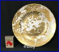 1974 Royal Crown Derby Small 21.5 CM Dinner Plate Gold Aves 22 Ct Gold Superb