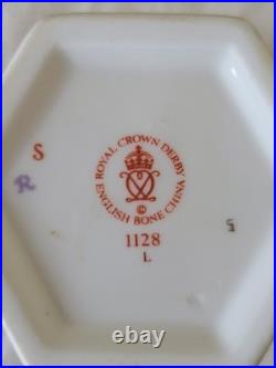 1981 Vintage Royal Crown Derby Imari 1128 Hexagonal Vase