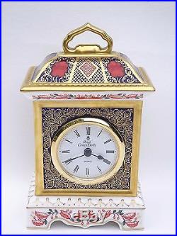 1997 Royal Crown Derby Old Imari Mantel Clock Mint Condition