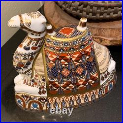 1998 Royal Crown Derby 8 Camel Imari Paperweight Figurine England Pristine