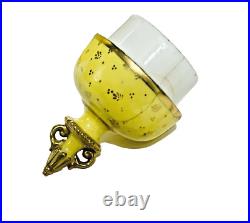 19th Century Royal Crown Derby 10.5 Canary Yellow & Gilt Porcelain Urn or Vase 19th Century Royal Crown Derby 10.5 Canary Yellow & Gilt Porcelain Urn or Vase