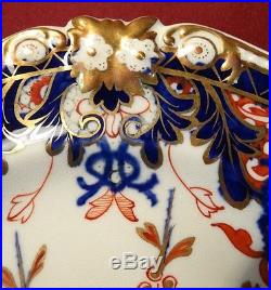 19th century c1820s Bloor Royal Crown Derby Imari KINGS 8 Plate Gold Accent (B)