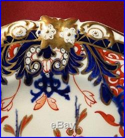 19th century c1820s Bloor Royal Crown Derby Imari KINGS 8 Plate Gold Accent (C)