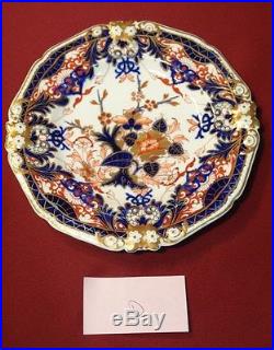 19th century c1820s Bloor Royal Crown Derby Imari KINGS 8 Plate Gold Accent (D)