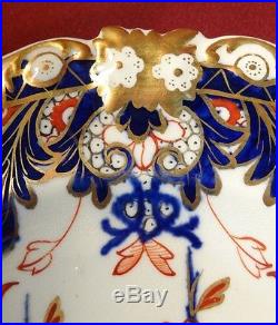 19th century c1820s Bloor Royal Crown Derby Imari KINGS 8 Plate Gold Accent (D)