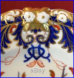 19th century c1820s Bloor Royal Crown Derby Imari KINGS 8 Plate Gold Accent (E)