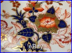 19th century c1820s Bloor Royal Crown Derby Imari KINGS 8 Plate Gold Accent (J)