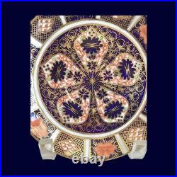 2 1923-53 ROYAL CROWN DERBY 1128 OLD IMARI 2 handle CREAM SOUP BOWLS W PLATES