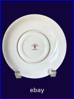 2 1923-53 ROYAL CROWN DERBY 1128 OLD IMARI 2 handle CREAM SOUP BOWLS W PLATES