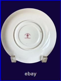 2 1923-53 ROYAL CROWN DERBY 1128 OLD IMARI 2 handle CREAM SOUP BOWLS W PLATES
