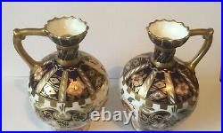 2 Early Royal Crown Derby Small Old Imari Pattern Ewers A/F