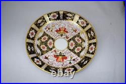 2 Royal Crown Derby Traditional Imari 2451 Cream Soup Bowls and Saucers