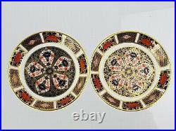 2 x Vintage Royal Crown Derby Imari 1128 Pattern Small Dishes