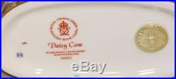 2004 Royal Crown Derby Imari Gold Stopper Paperweight Daisy Cow in Box