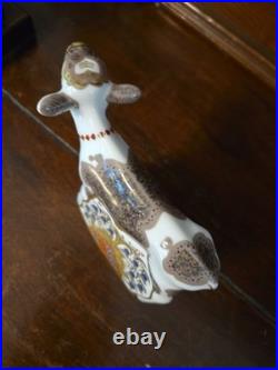 2007 Royal Crown Derby Bluebell Calf Paperweight Porcelain Figurine Gold Stopper