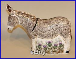 2010 Royal Crown Derby Imari Gold Stopper Paperweight Large Donkey in Box