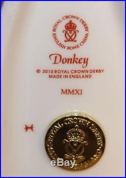 2010 Royal Crown Derby Imari Gold Stopper Paperweight Large Donkey in Box