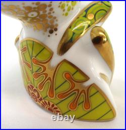 2013 Royal Crown Derby Frog Skip Paperweight Porcelain Figurine Gold Stopper