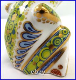 2013 Royal Crown Derby Frog Skip Paperweight Porcelain Figurine Gold Stopper