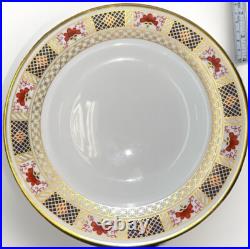 (22) ROYAL CROWN DERBY Rare OLD IMARI BORDER Dinner Plates #A1314 Free Ship A13