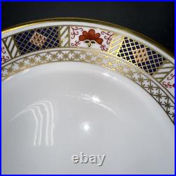 (22) ROYAL CROWN DERBY Rare OLD IMARI BORDER Dinner Plates #A1314 Free Ship A13