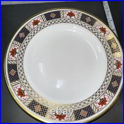 (22) ROYAL CROWN DERBY Rare OLD IMARI BORDER Dinner Plates #A1314 Free Ship A13