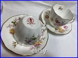 23. Antique Royal Crown Derby Posy Tea Cup Saucer mint