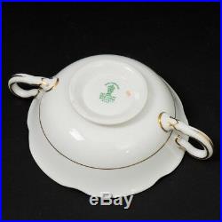 24-pc Set Royal Crown Derby Regency China Footed Cream Soup Bowls with Saucers