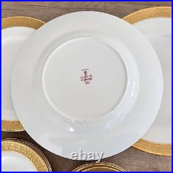 25 PCs Royal Crown Derby St. George Dinnerware Plates, Sugar Bowl, Creamer