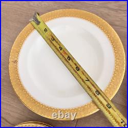 25 PCs Royal Crown Derby St. George Dinnerware Plates, Sugar Bowl, Creamer