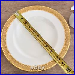 25 PCs Royal Crown Derby St. George Dinnerware Plates, Sugar Bowl, Creamer