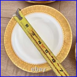 25 PCs Royal Crown Derby St. George Dinnerware Plates, Sugar Bowl, Creamer