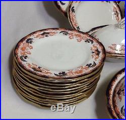 28 Pc. Royal Crown Derby Antique Imari Bone China Dinner Set and Serving for 12