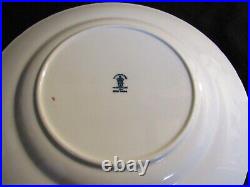 3 Royal Crown Derby Blue Mikado Dinner Plates 18 Scallops