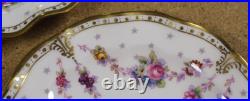 3 Royal Crown Derby English Bone China Royal Antoinette Dinner Plates 10 1/4