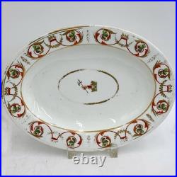 3pc Royal Crown Derby Hand Painted Armorial Porcelain Oval Serving Dishes c1810