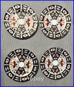 4 Imari Royal Crown Derby Plates Traditional 2451 Salad Dessert Vtg 7