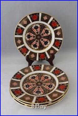 4 Porcelain Royal Crown Derby 1128 Imari Pattern 1st Quality Side Plates