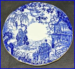 4 Royal Crown Derby Blue Mikado 9 Dinner Luncheon Plates