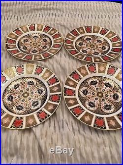 4 Royal Crown Derby Large 27cm 10.5 Inches Old Imari 1128 Plates Best Quality