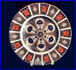 4 Royal Crown Derby Old Imari 10.5 Dinner Plates Bone China 1128 Set