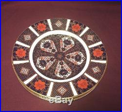 4 Royal Crown Derby china Old Imari #1128 pattern bread plates