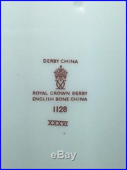 4 Royal Crown Derby china Old Imari #1128 pattern salad plates