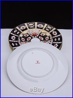 4 Vintage Royal Crown Derby Traditional Imari 10 5/8 Dinner Plates #2451