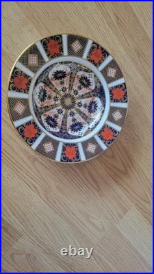 4 vintagw Royal Crown Derby Old Imari 1128 Rimmed Soup Bowls